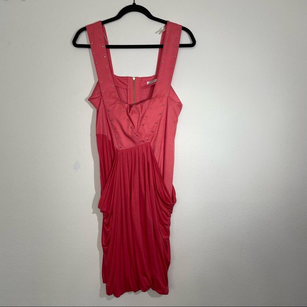 LASAGRADA Coral Sleeveless Studded Dress Size 44
